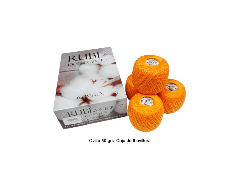 OVILLO RUBI EGIPCIO COLS-50gr (Caja 6 ovillos)