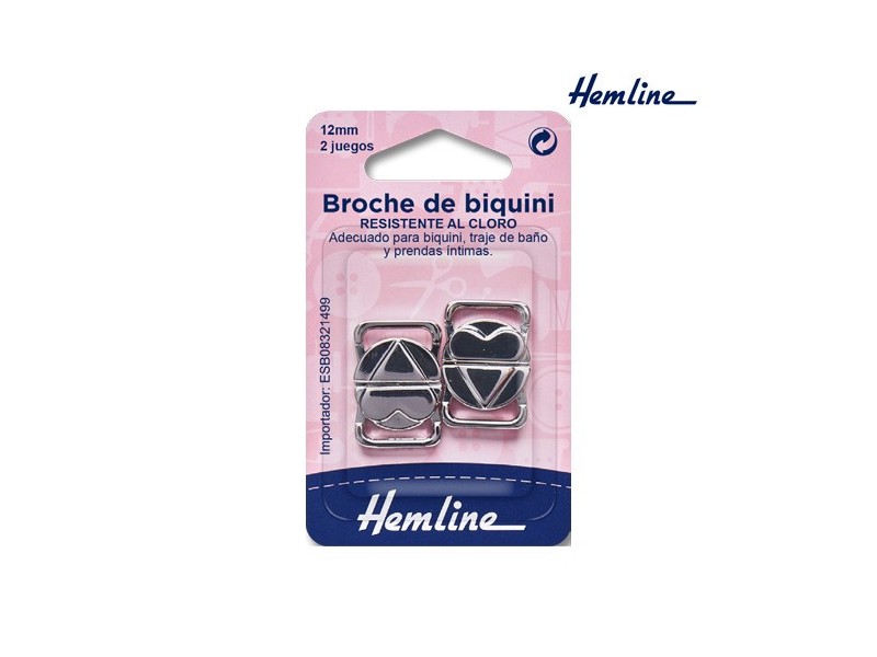 HEBILLA BIKINI H465.NK (Blister 2 juegos) NIQUEL