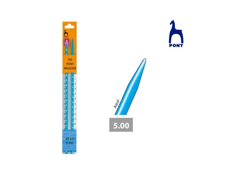 AGUJA TRICOTAR 5mm 37711 (Par) CENTRIMETRADA