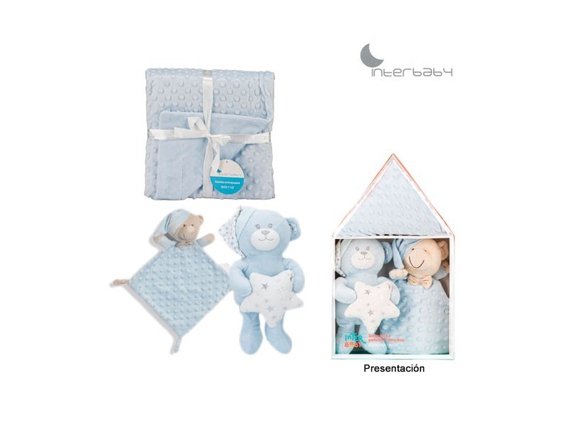 MANTA+DOUDOU+PELUCHE SET25 (3 Piezas)