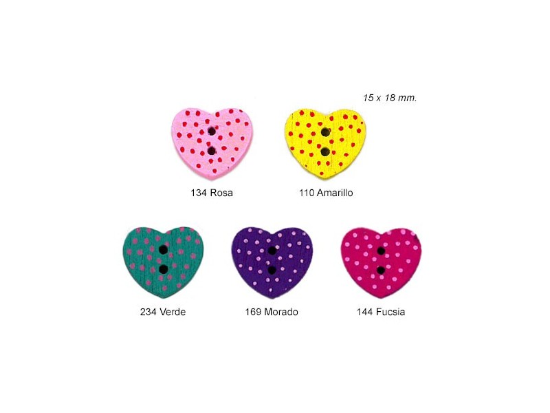 BOTON DECORATIVO BM0083 (Bolsa 25 uds) CORAZON