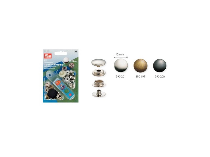 390230 Botones pres. sport 15mm brun. recambio(Bli
