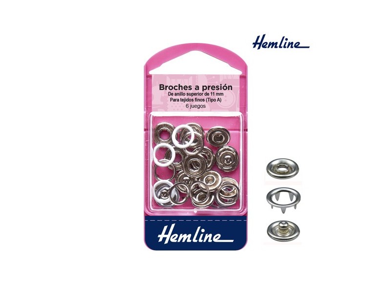 BROCHE PRESION CON ANILLA H445 (Blister 6  juegos)