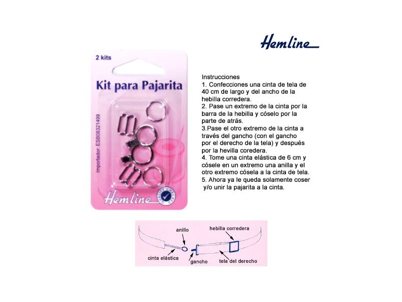 HEBILLA PAJARITA METAL H469.N (Blister 2 uds)