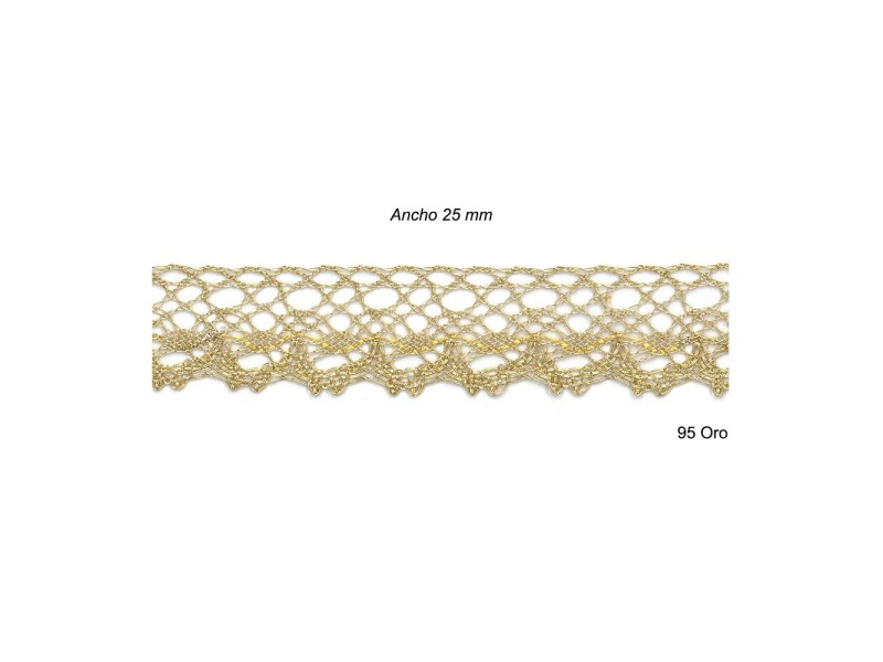 ENCAJE METALIZADO 9910 (Metros) 25mm