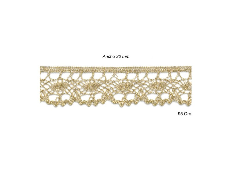 ENCAJE METALIZADO 9912 (Metros) 30mm