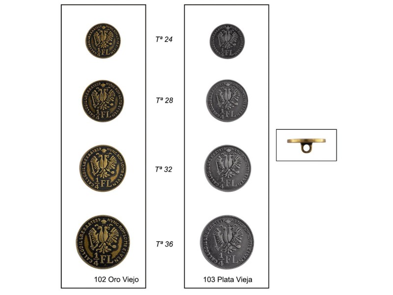 BOTON METAL MEDALLA 743154 (Unidades)