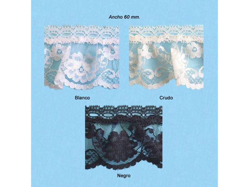 ENCAJE NYLON FRUNCIDO 7777/40 (Metros)