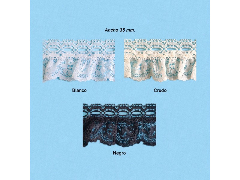 ENCAJE NYLON FRUNCIDO 7100/40 (Metros)