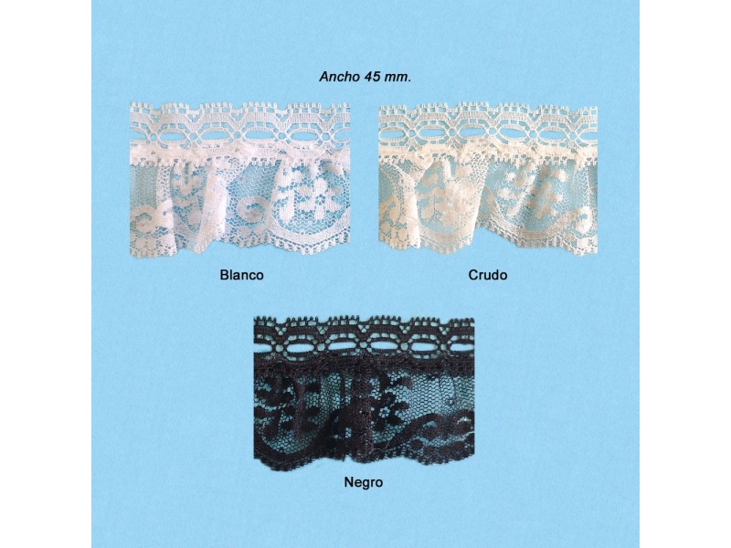 ENCAJE NYLON FRUNCIDO 5334/40 (Metros)