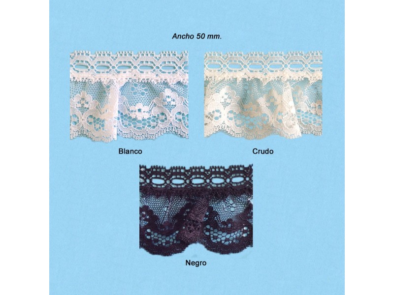 ENCAJE NYLON FRUNCIDO 7726/40 (Metros)