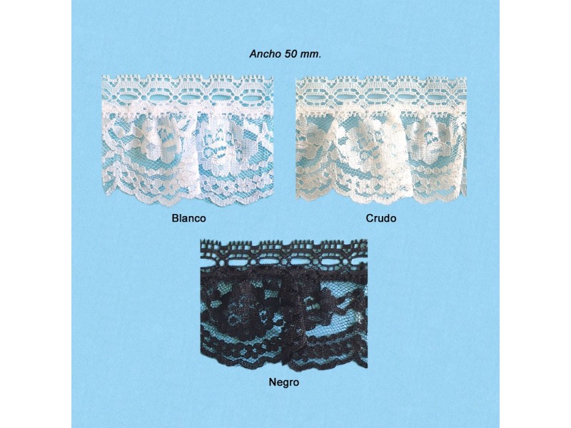 ENCAJE NYLON FRUNCIDO 8137/40(Metros)
