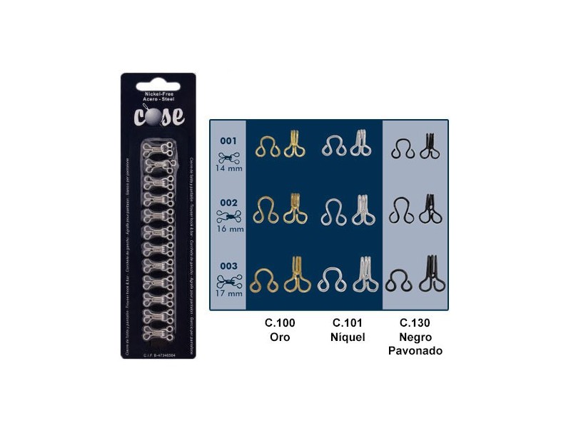 CORCHETE ACERO 617010 (Blister 12 Uds)