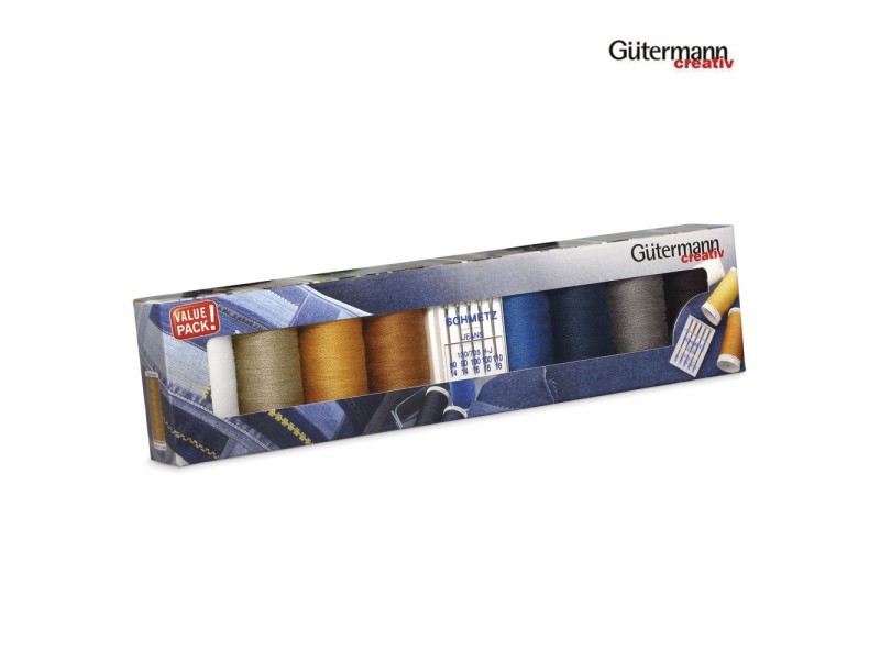 734564 KIT 8 HILOS DENIM+5 AGUJAS SCHETZ